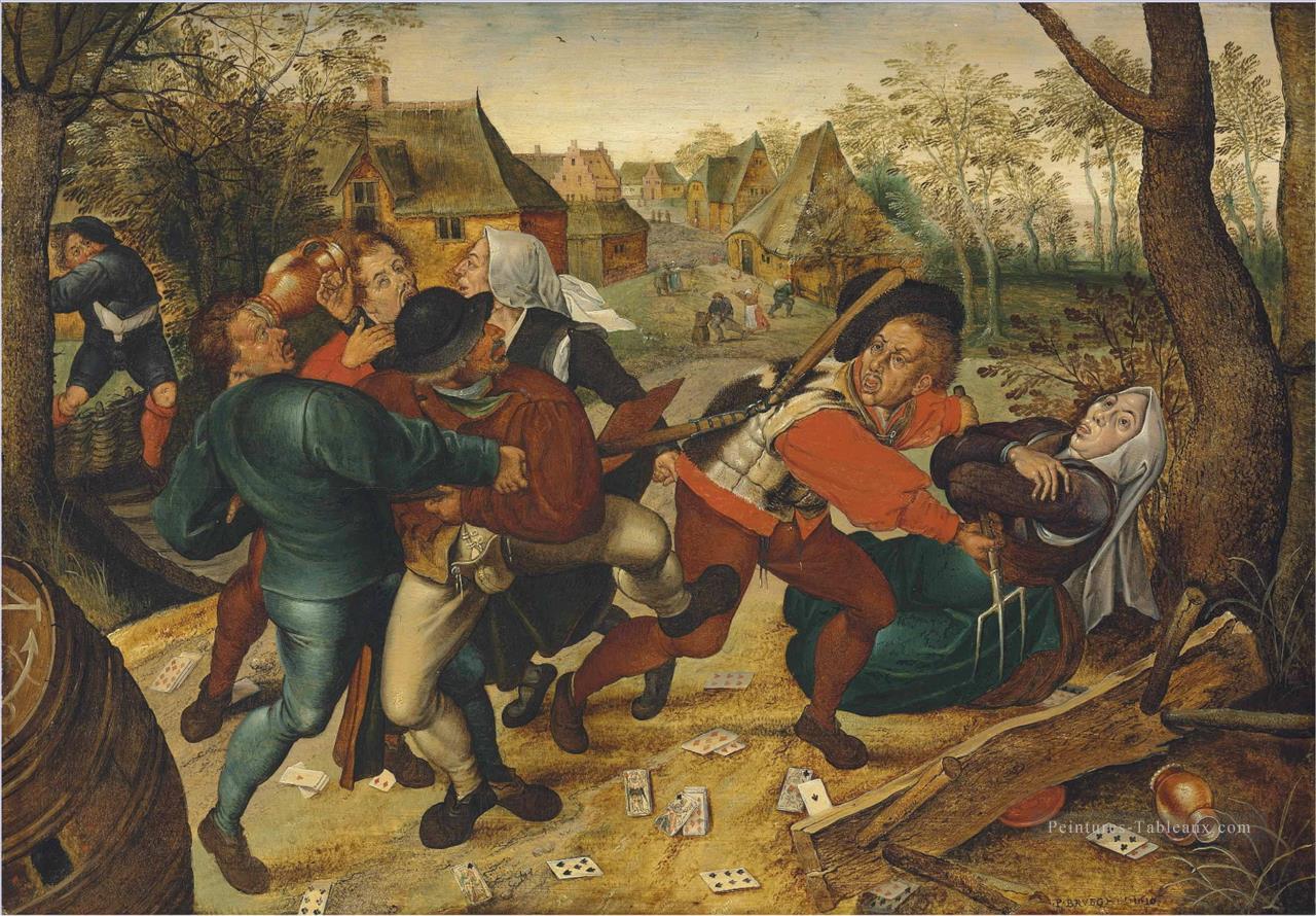 Une bagarre country Pieter Brueghel le Jeune Peintures à l'huile
